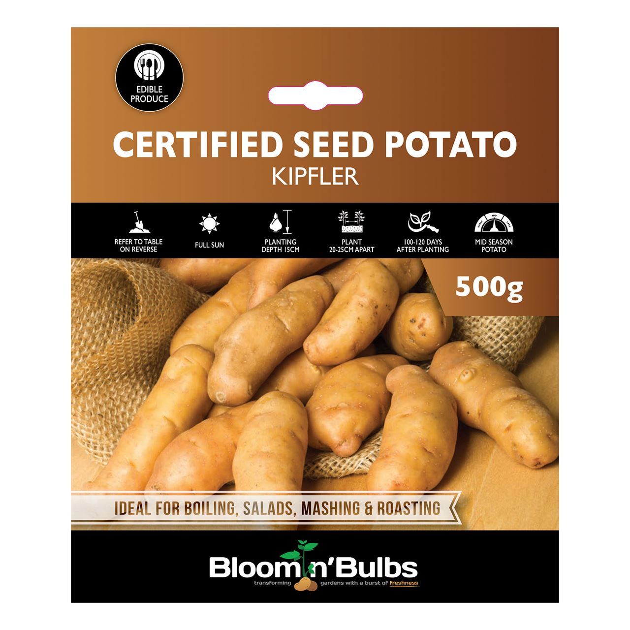 Bloomin Bulbs. CERT. SEED POTATOKIPFLER 500g